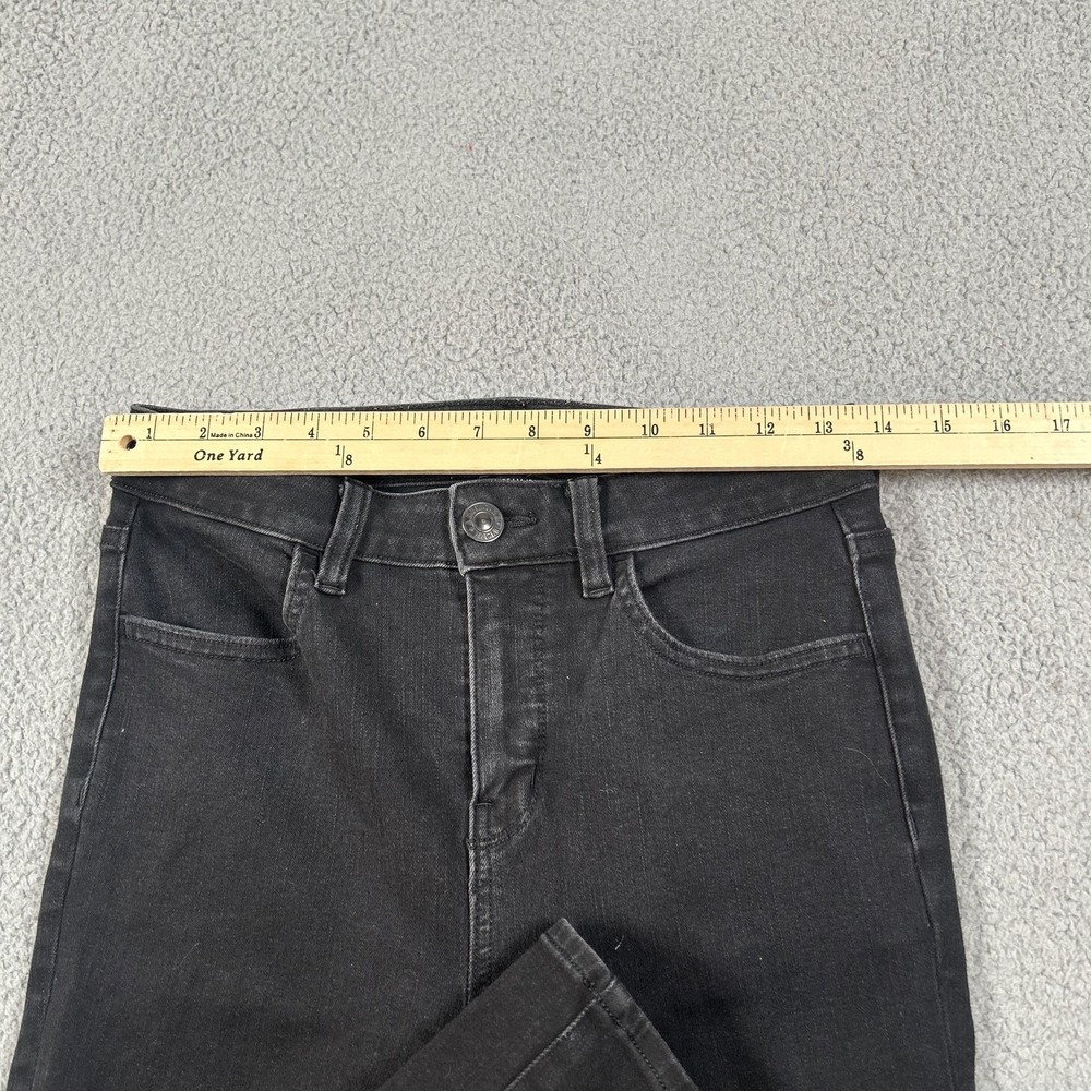 American Eagle Jegging Jeans Womens 6 Black High Rise Skinny Stretch Denim Pants - Picture 8 of 16